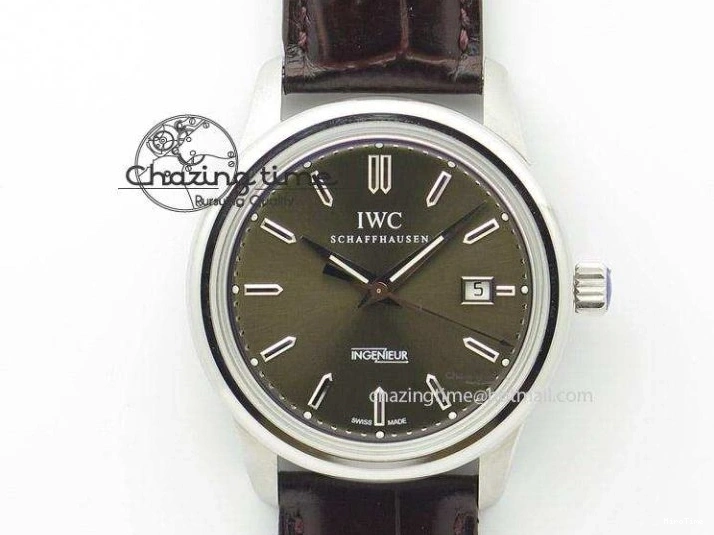 MIROTIME 0311 Vibrant Mark XVIII IW327001 SS M+F 1:1 Best Edition Black Dial on Black Leather Strap A 7055